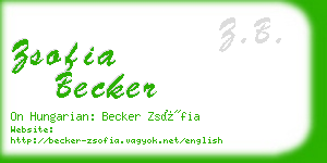 zsofia becker business card